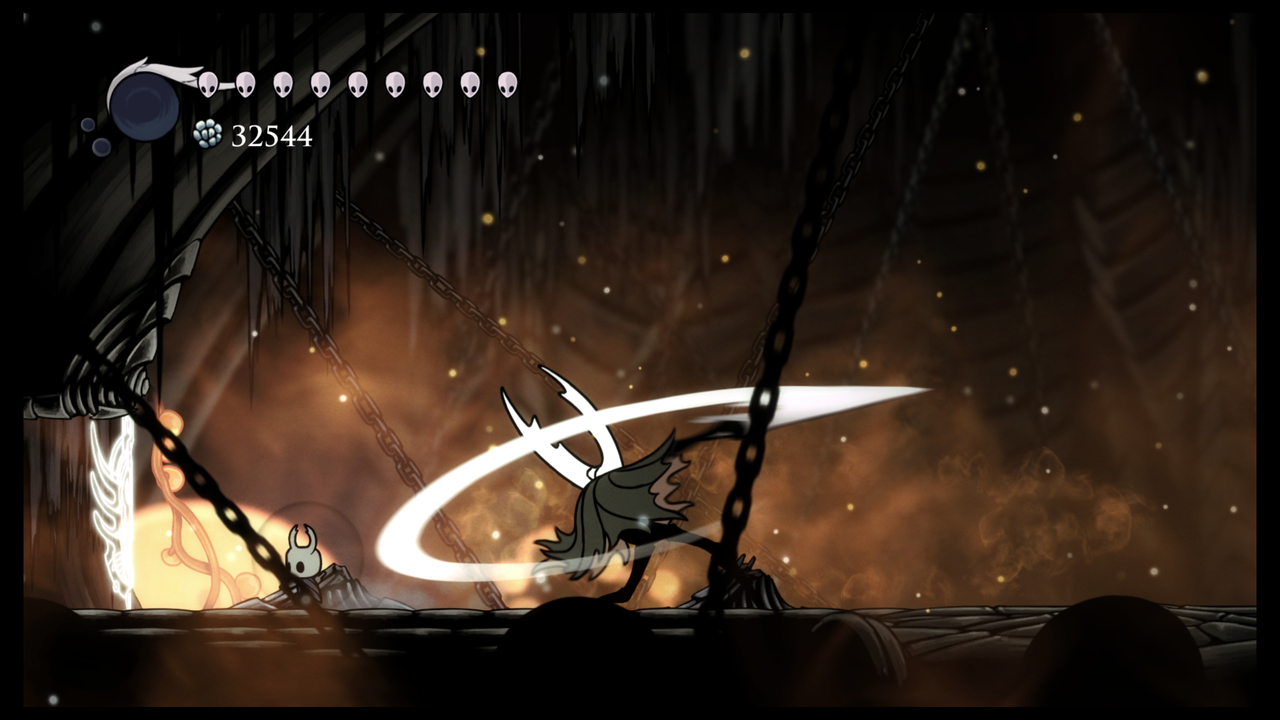 Imagen del caballero vs Hollow Knight